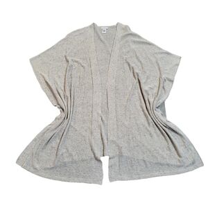 J Jill Pure Jill Ivory Speckled Open Front Linen Blend Cardigan Size XS/S Poncho